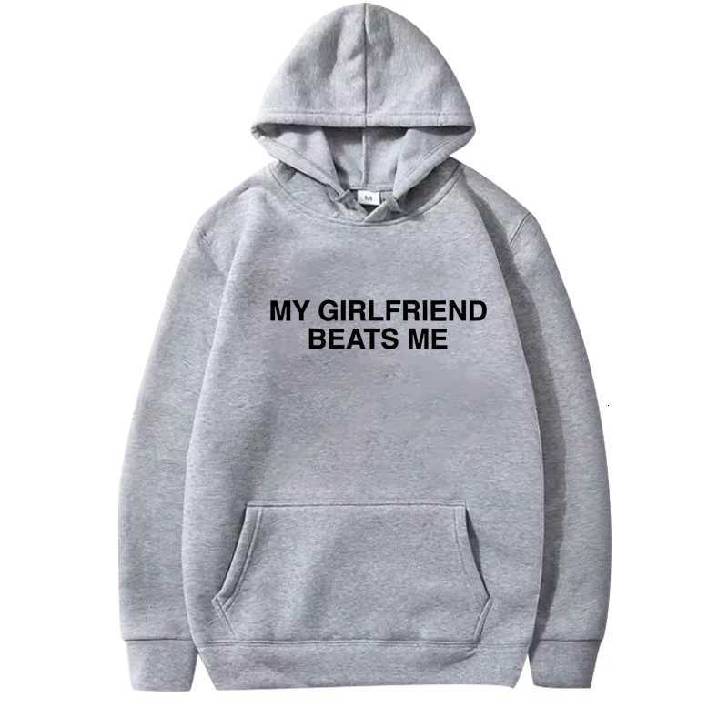 POD customization My Girlfriend Beats Me hoodie men women vintage Long sleeve Sweatshirt with print Graphics oversized loose hoodie top unisexT251112