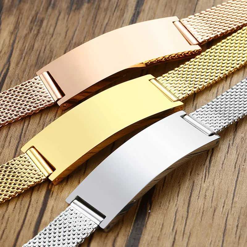 Vnox 10/16mm Adjustable Bracelets for Men Women Mesh Band Stainless Steel Metal Unisex Casual JewelryC250411