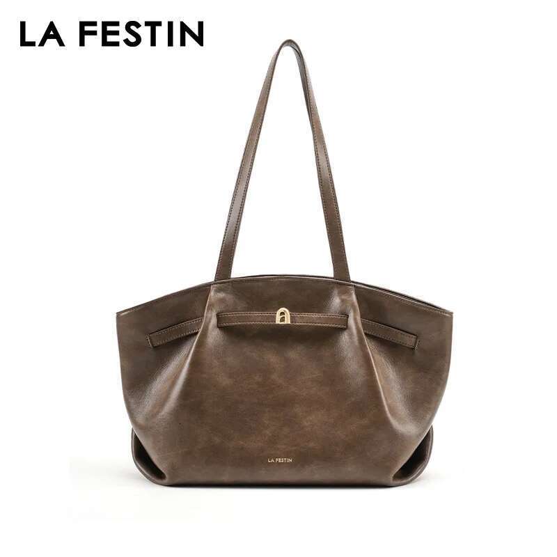 LA FESTIN Original Shoulder 2025 New Women's Bag Large Capacity Handbag Designer Ladies Leather Bag