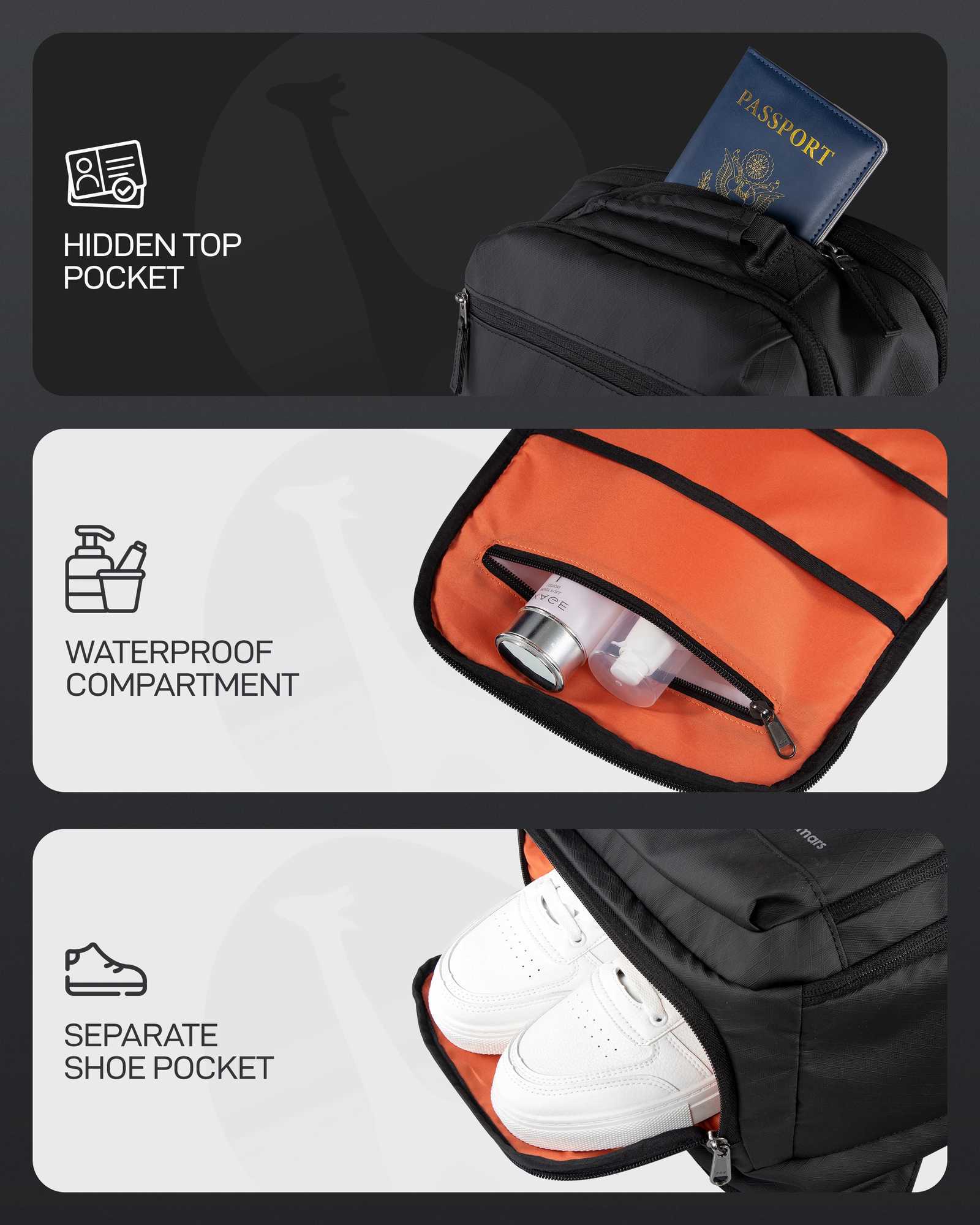 Hunthouse Travel Fishing Bag Outdoor Backpack Multi-Functional Portable Practical Storage 10 Layer Camp Accessories Fish Tackle Z250411