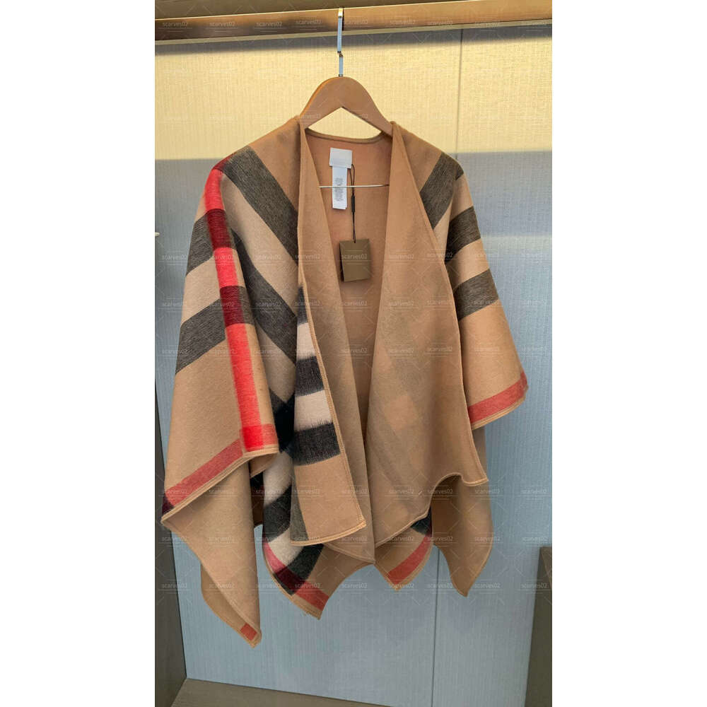 Shawl cape Luxury Scarves Elegant Ladies' Pashmina Autumn Winter Thick Warmth Double Fashion Tartan The Horse Shawl Coldproof Windproof Blanket Scarf