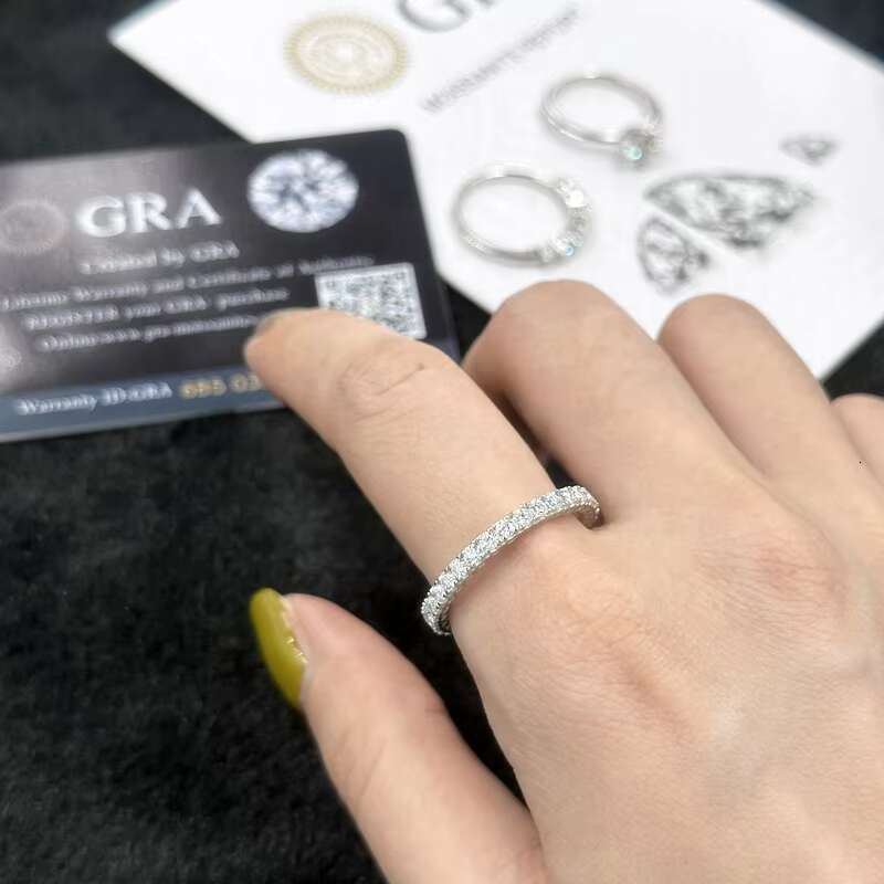 2025 Newest Womens Classic Eternity Moissanite Ring 18K Sterling Silver 925 for Wedding or Every Day Wear