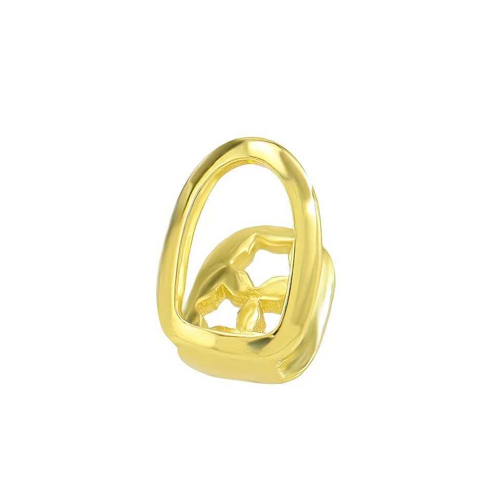 Hip hop plated single tooth overall bracket suitable for male and female Halloween teeth props accessories teeth decoration W250412