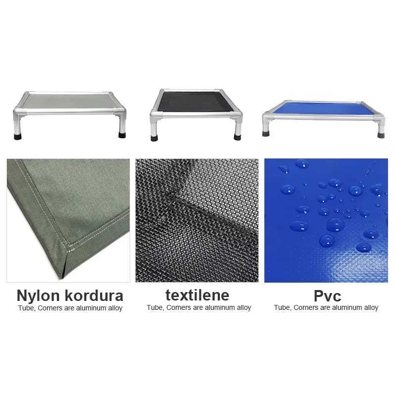 Portable summer pet dog bed with stainless steel aluminum frame luxury camping bed sofa X250412