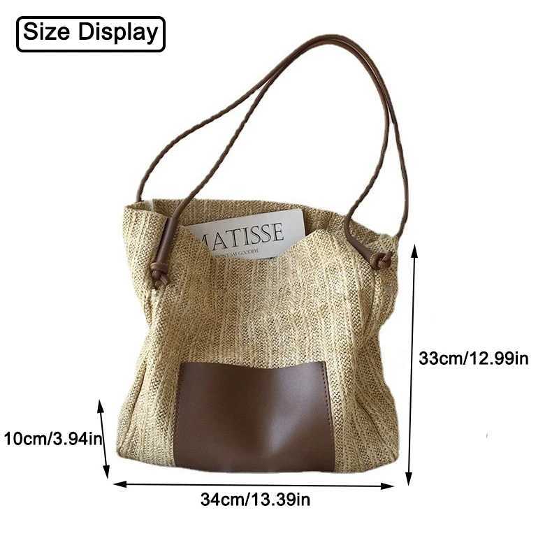 Beach bag retro Str bag 2024 lunch bag shoulder wallet commuting designer luxury bag large capacity shoulder bag womens handbagXJ250412