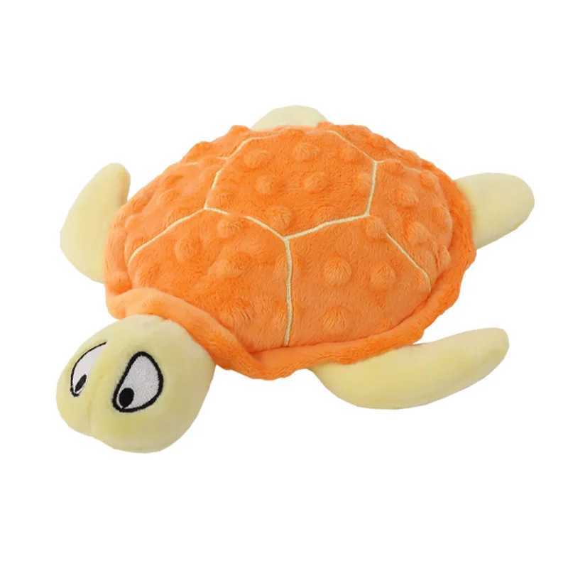 High Quality Dog squeeze toy turtle shaped plush dog cat toy unfilled curled interactive chew toy for small large and small dogs to play with T2504012