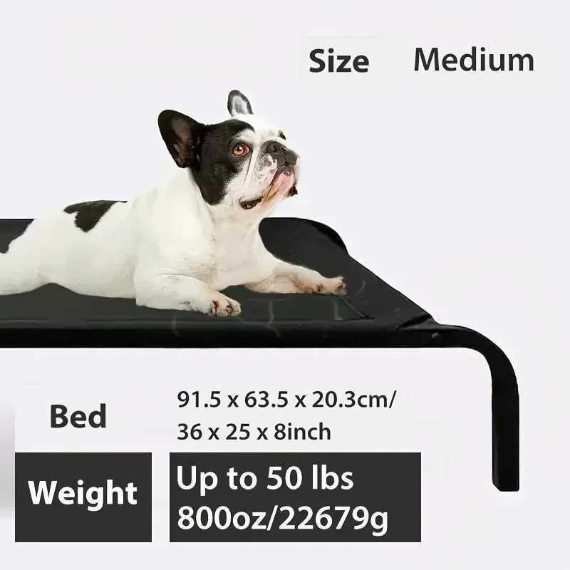 Pet bed dog cat folding pet camping bed breathable mesh fabric washable outdoor pet bed pet dog bed pet dog bed X250412