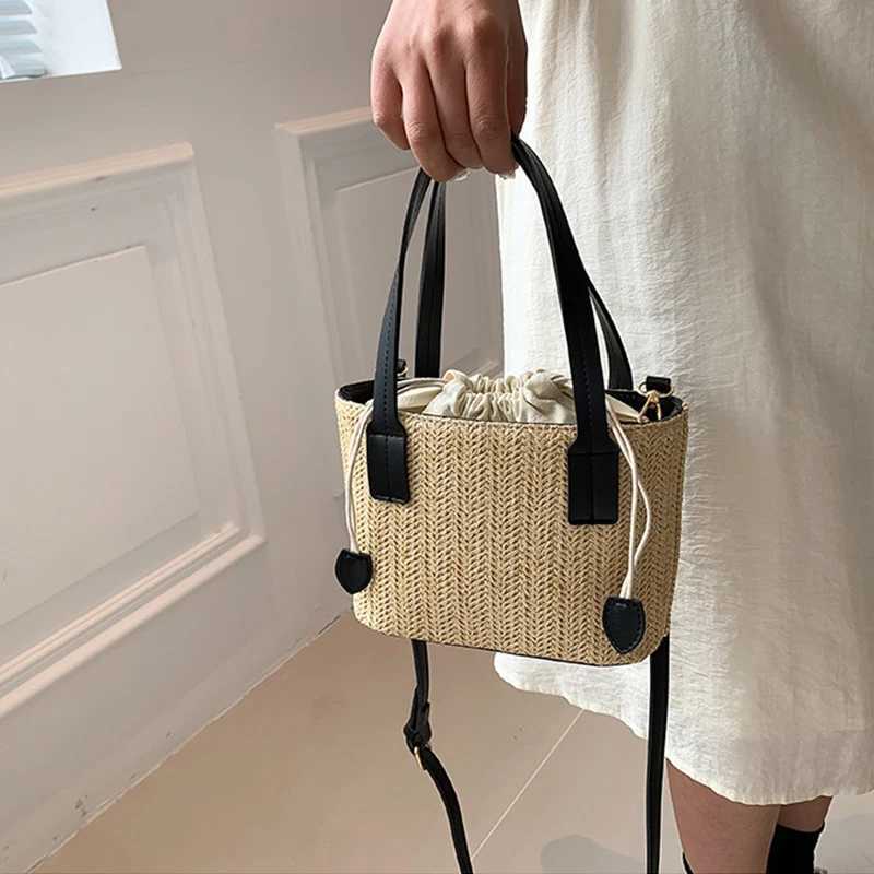 Knitted travel bag Str womens beach bag wrist bag womens handbag womens handbag womens handbag womens handbagXJ250412