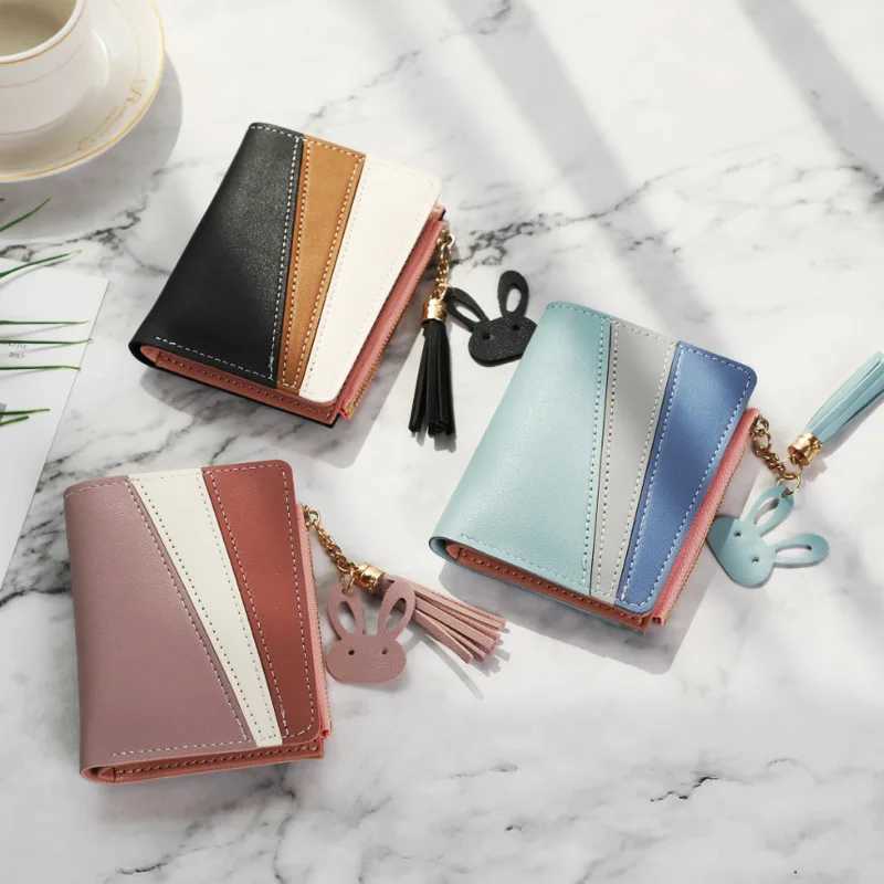 Free name customization womens wallet new short card holder high-quality zipper womens wallet simple coin pocket small womens wallet Z250411