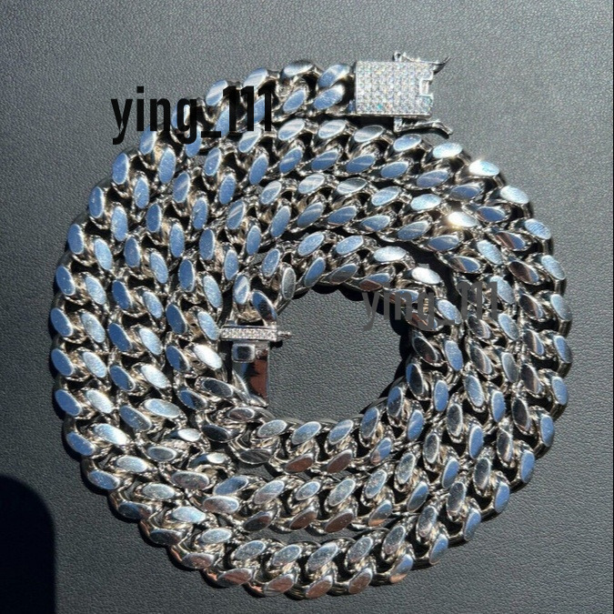 Custom d Vvs1 Bling Miami Iced Out Moissanite Cuban Link Chain 925 Silver Hip Hop Pendant Necklace Set