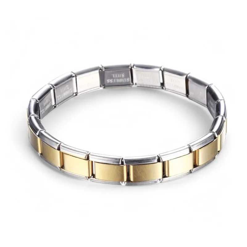 2025 New Y2k Fashion Stainless Steel Bracelet for Men Women 9mm Width Gold Color Black Bangle Girls Jewelry Wedding GiftC250411