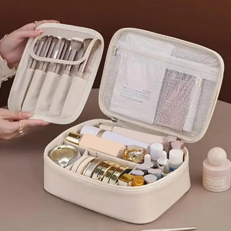 PU leather makeup bag large capacity makeup bag makeup bag womens travel essentials 250410