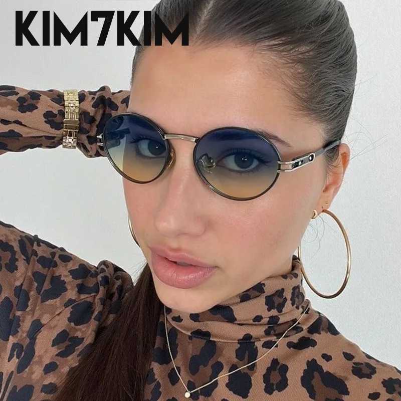 Small Frame Oval Sunglasses Women 2025 Luxury Brand Y2K Punk Metal Sun Glasses For Ladies Vintage Shades Trendy Eyewear UV400C250411