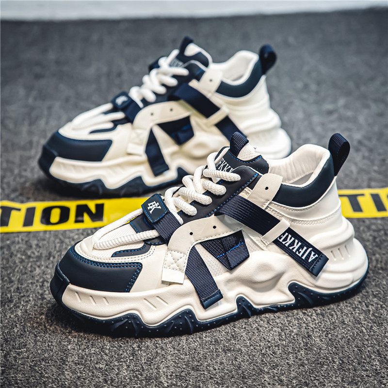 Men's Breathable Mesh Casual Sneakers - Chunky Platform Running Shoes Retro Dad Shoes for Spring Summer