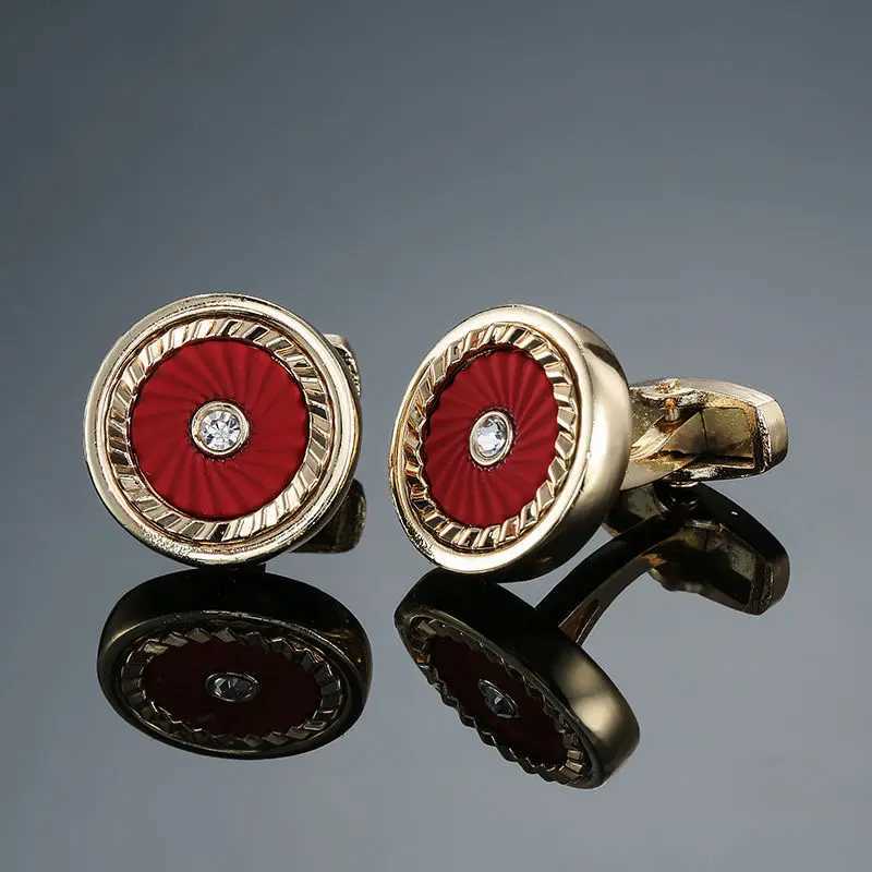 DY New High end Luxury Jewelry Brand Blue Rose Large Crystal Cufflinks Mens French Shirts Cufflinks Jewelry WholesaleT250412