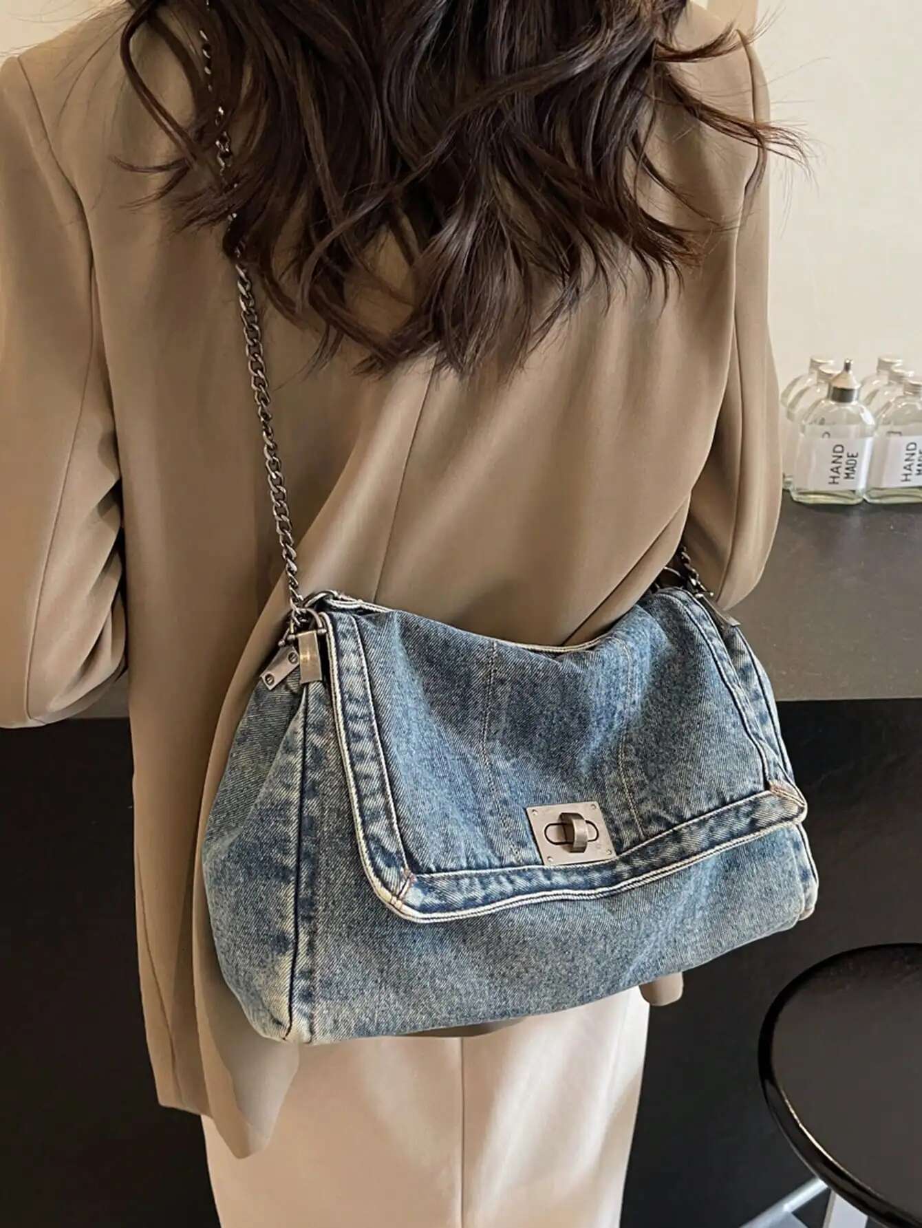 Fashionable And Versatile Shoulder Crossbody Commuting College Student Minimalist Casual Tote For Women Flap Bag