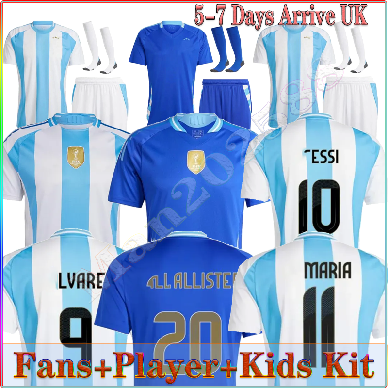 2025 Argentina 3 star Soccer Jerseys 50th Anniversary 24 25 Fans Version MESSIS MAC ALLISTER DYBALA DI MARIA MARTINEZ DE PAUL MARADONA Child Kids Kit Football shirt