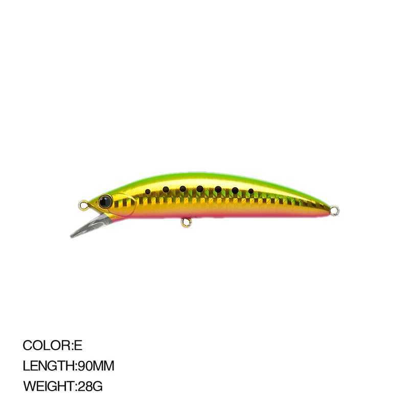 Heavy surfer minnow 90MM 28G Sinking Minnow Fishing Lure Artificial Bait Saltwater Hard Bait Pike Bass Fishing tackle 2021 Z250411