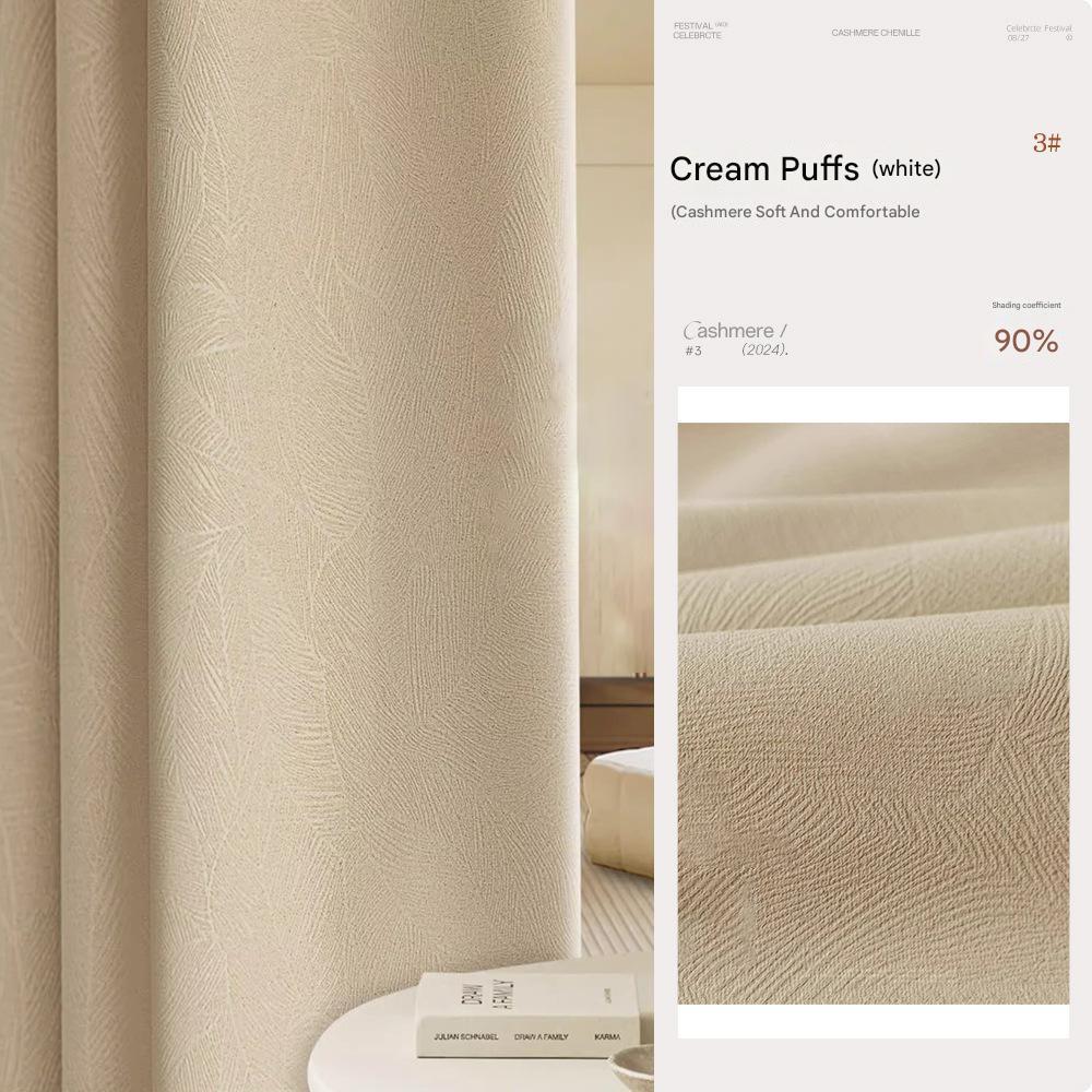 T0392 bedroom curtain blackout new black gold floral cotton and linen curtain fabric light luxury living room full blackout curtain wholesale