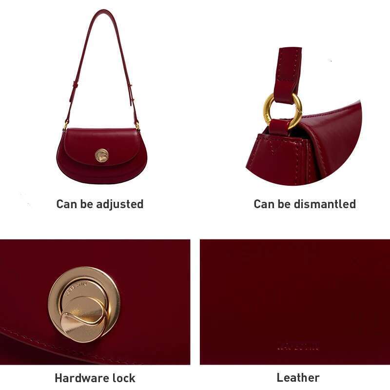 LA FESTIN Original 2023 New Crossbody Shoulder Autumn Winter Retro Square Handbag For Women Saddle Bag
