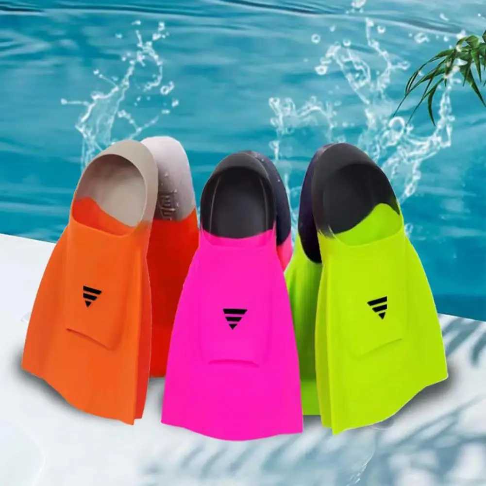 1 pair of silicone diving fins swimming training fins professional swimming finsY250412
