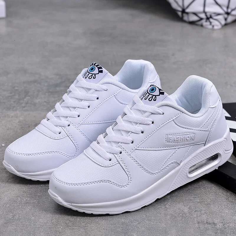 2025 Summer New Women's Sports Shoes Air Cushion Sports Shoes Leather Blue White Pink Outdoor Designer Fashion Walking and Slow Running Shoes