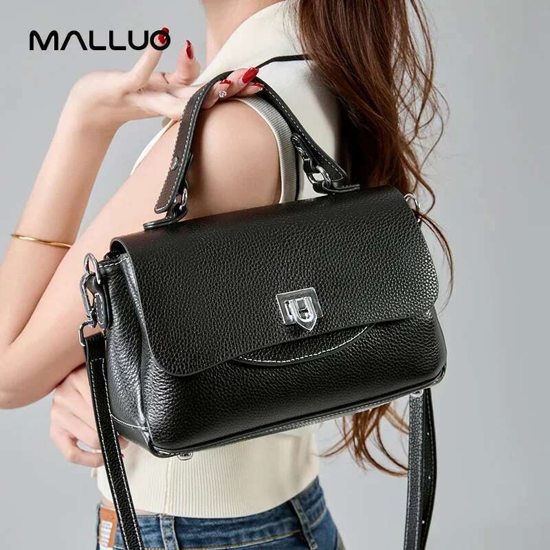 Designer Bag 2024 New Women's Genuine Leather Handbag Head Layer Cowhide Multi Compartment Pocket Crossbody Stylish Shoulder Bag