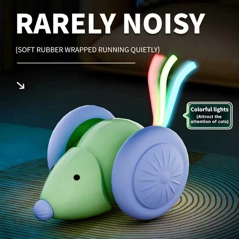 Pet toy interactive cat toy electric mouse car - with intelligent barriers to avoid automatic teasing of pet products Y250412