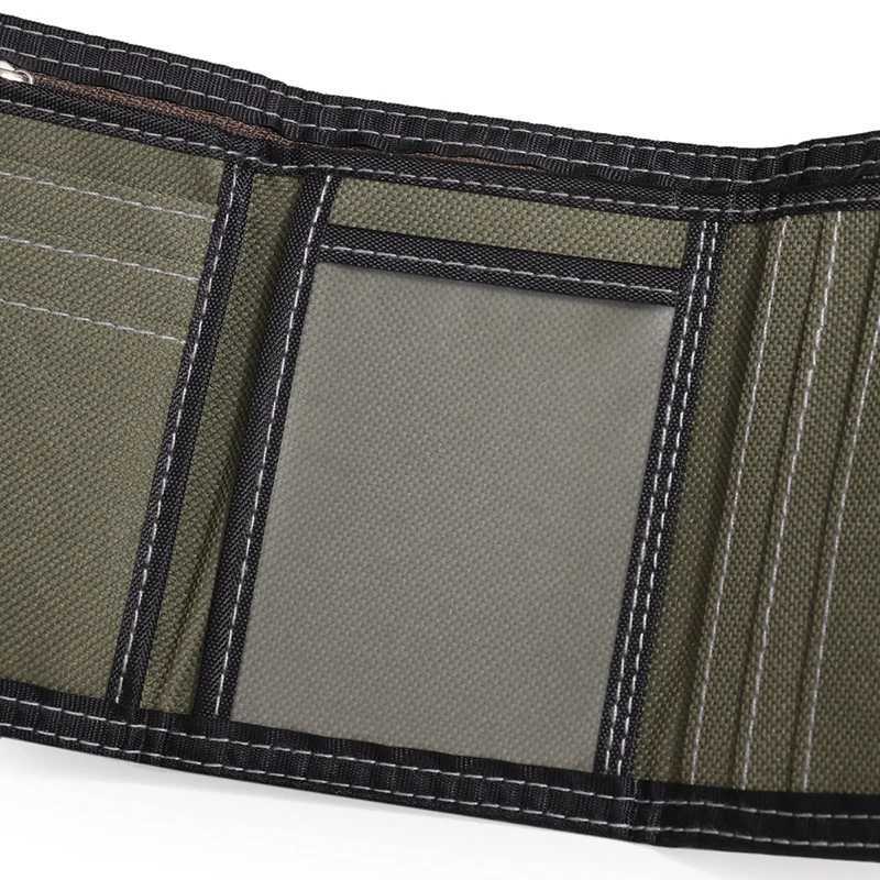 Canvas short three fold s wallet with coin pocket fashionable student casual currency folder Z250411