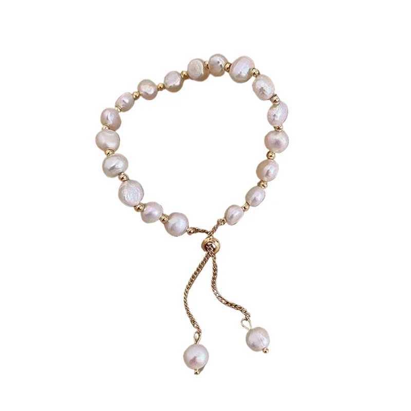 Elegant Baroque Pearl Beaded Bracelet for Woman Luxury Adjustable Bracelet Fashion Girls Sweet Jewelry Birthday Party GiftC250411