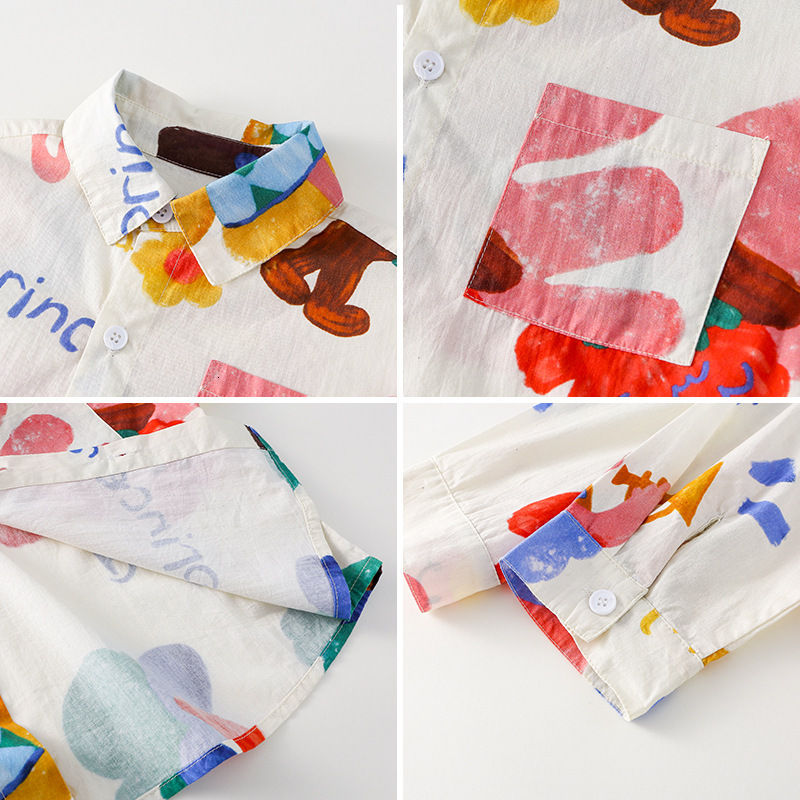 Ddmyshoesvip Pure Cotton Children S Spring Summer Boys And Girls Printed Cartoon Baby Shirt Top Korean Version A Class