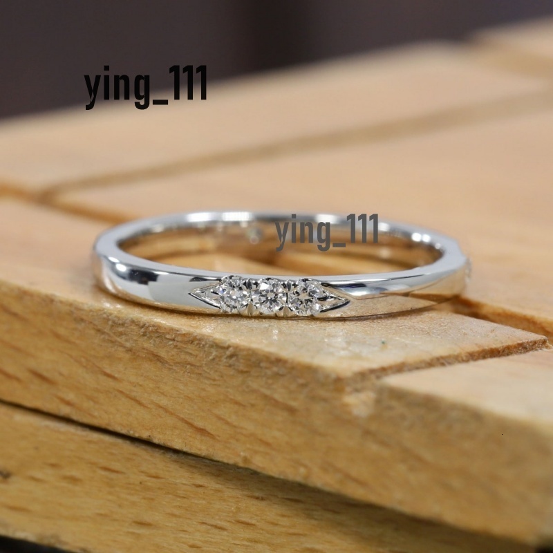Jewelry Solid Gold Lab Diamond Simple Fashion Women Ring 1.6MM Round Cut CVD HPHT Stackable Promise Anniversary Real Gold Ring