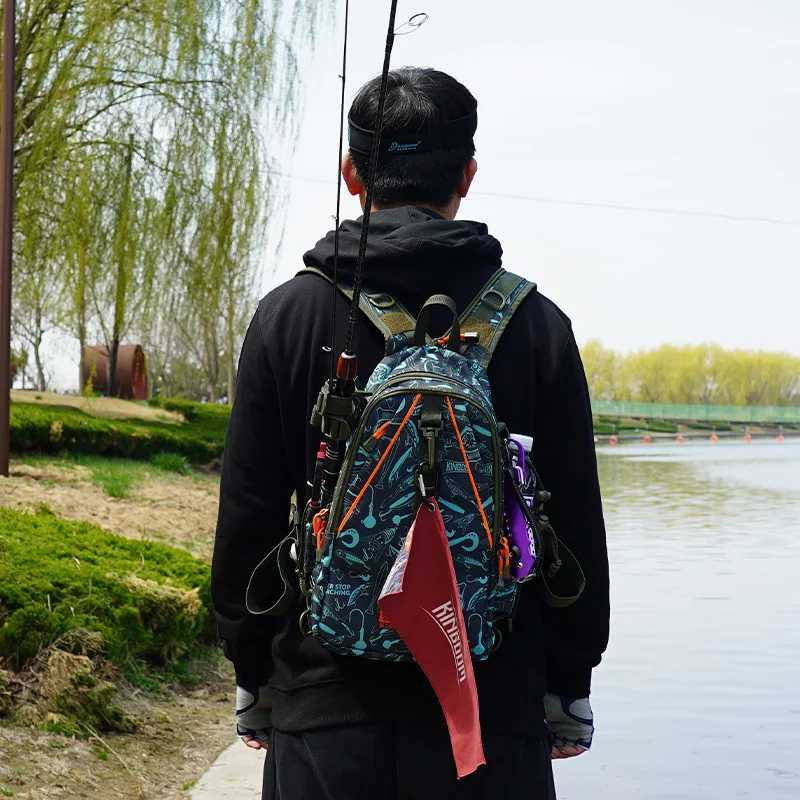 Kingdom New Fishing Bags 39*24*16.5cm Sports Bag Outdoor Backpack Fishing Reel Lure Box Fishing Accessories BAG Fishing Tackle Z250411