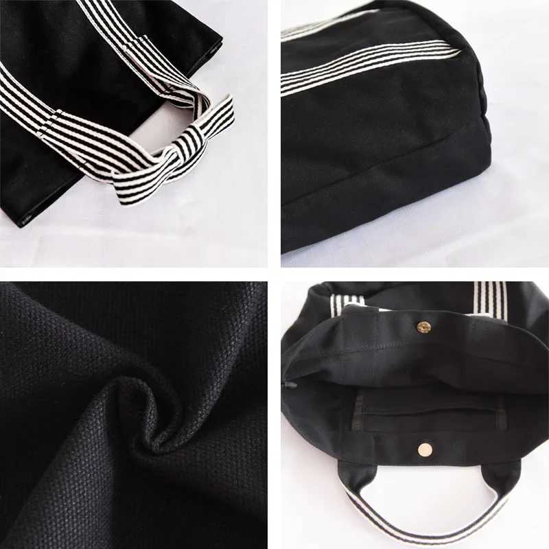 Fi Joker Korean style bag bow canvas bag lunch bag simple small fresh handbag womens bagXJ250412