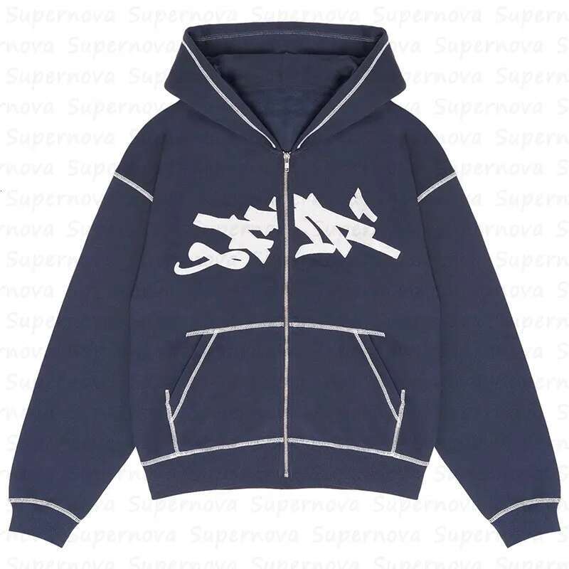 Aesthetic Fashion Trendy Oversized Clothing Y2k Zip Up Hoodie New Hoodies Sweatshirts Men's Women Sweat-Shirt Set 2000S
