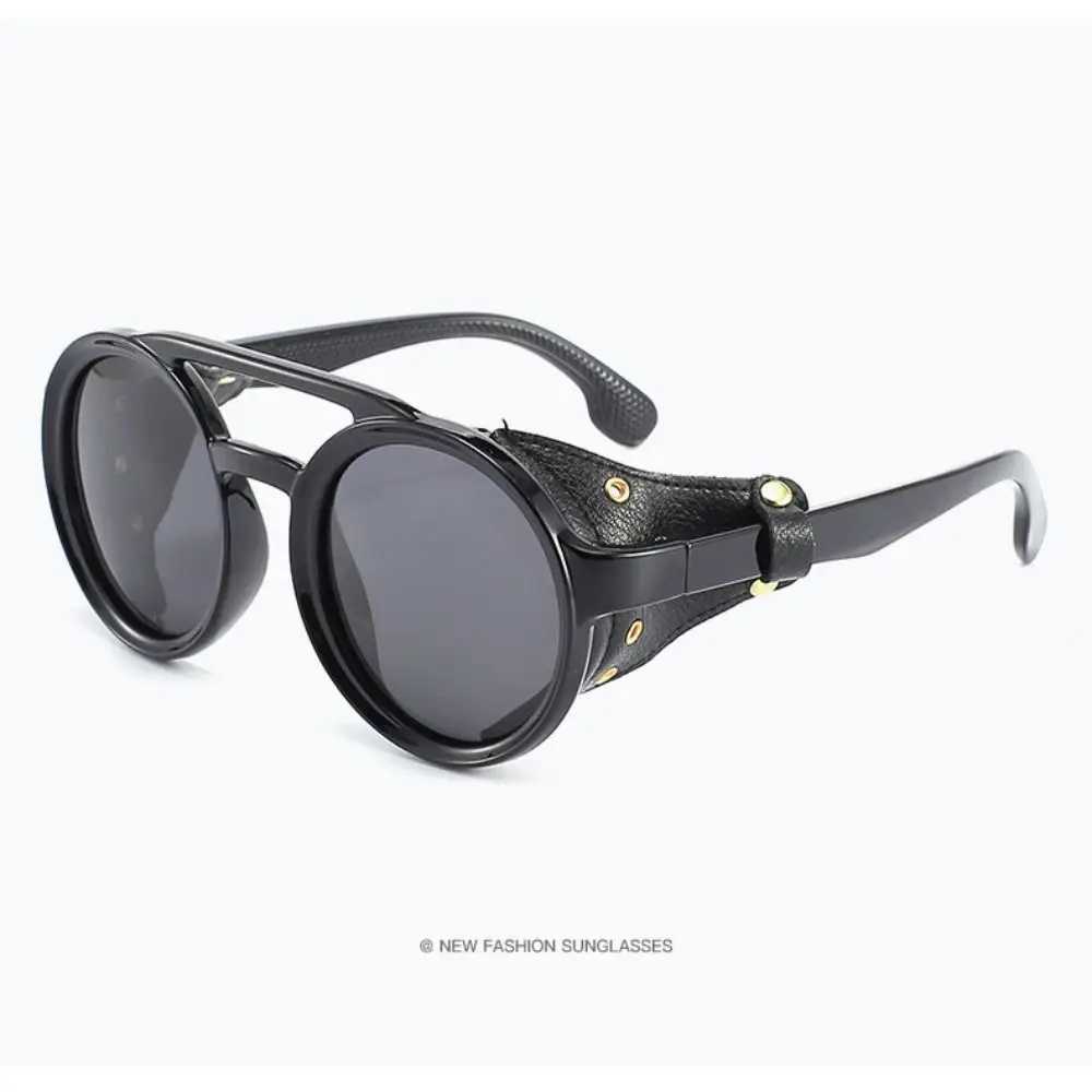 Fashion Sun-Protective Round Sunglasses Punk Outdoor Eyewear Driving Glasses Black Shades Riding Goggles Z250411