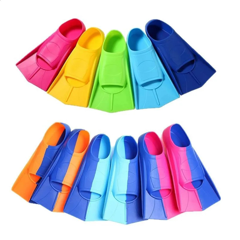 Silicone Short Fins Freestyle Training Adult Butterfly Fingers Swimming Snorkeling Equipment Diving Shoes 250411