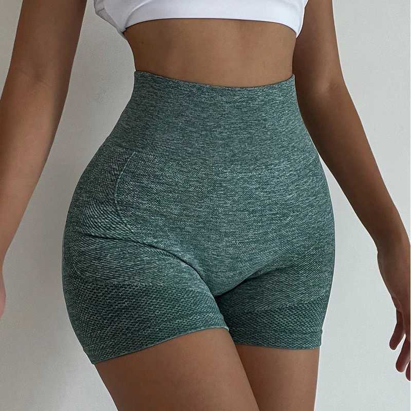 Womens yoga shorts waist lift waist lift fitness tight fitting abdominal control gym running stretch pants casual sportswear Y250412