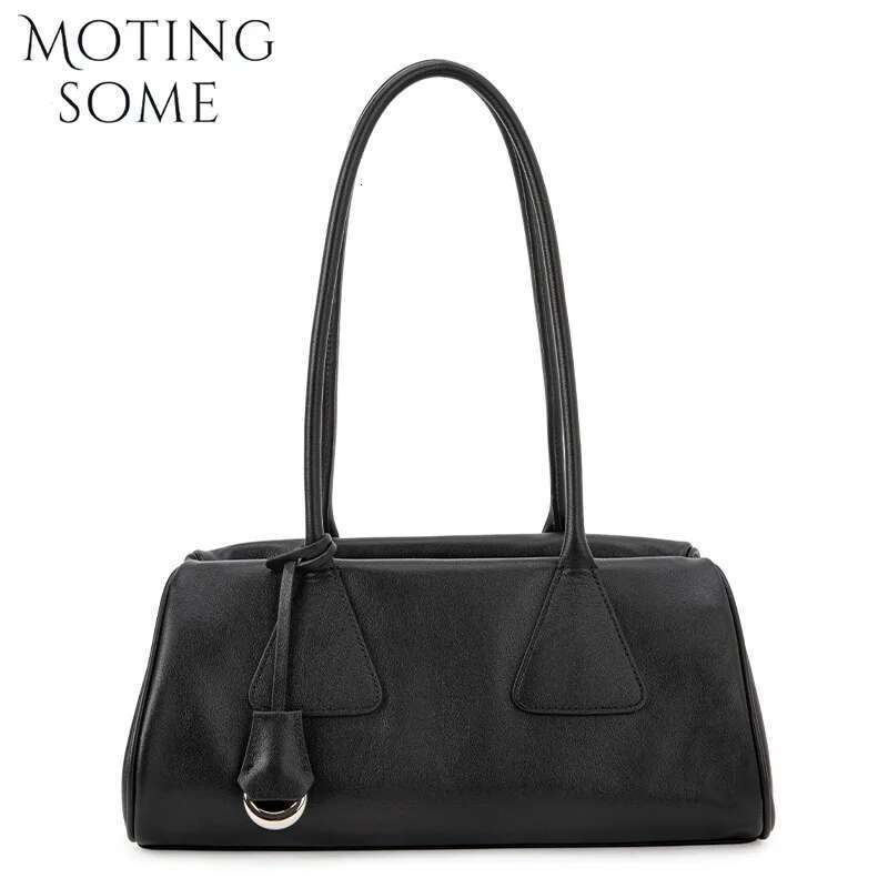 Motingsome Boston Bags Women Frist Layer Cowhide Crossbody 2025 New Retro Underarm Shoulder Pillow Bag Bowg Tote Purses