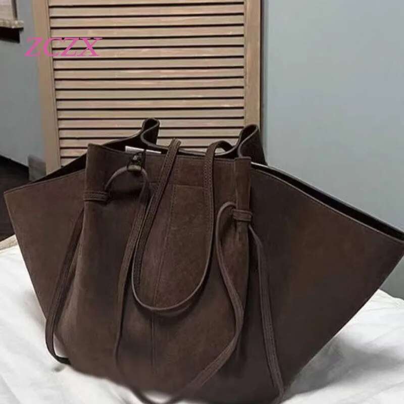 Designer Bag Hot Selg New Wing Fashionable Suede Genuine Leather Women's Large Capacity Single Shoulder Tote Bag Handbag