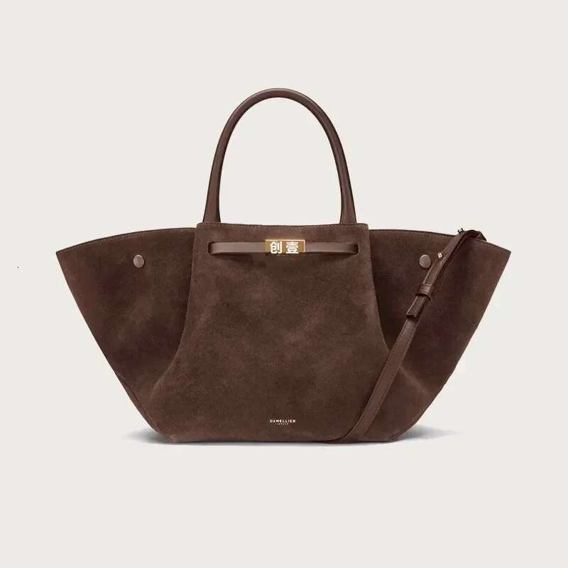 Designer Bag Chamois Suede Leather Large Capacity Brand Design Women's Shoulder Bag Solid High-End Shopping Fashion Ladies Handbag