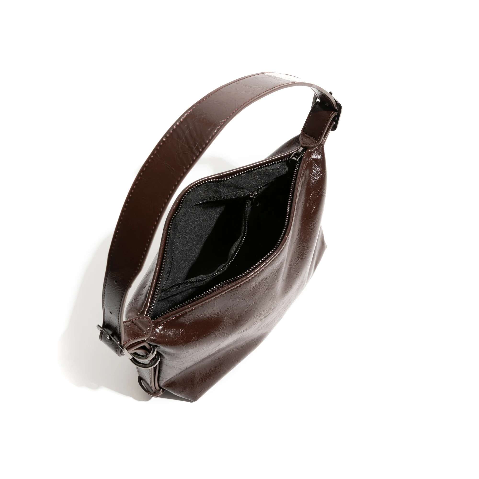 KOKOPAES Vintage PU Square Underarm Shoulder Bag Solid Color Smooth Leather Simple Phone Purse Ladies Shopping Handbag