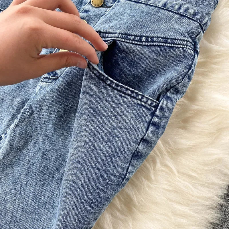 Denim Skirt Set Women Sexy Camisole Tops High Waist Denim Pencil Skirt 2Pcs Suit Fashion Female Summer Slim Bodycon Suits 250411