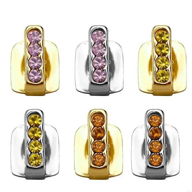 62KE Trendy Vertical Bar Grillzs Trendy Vertical Bar Grillzs Fashionable Avant garde Personal Unique Dental Jewelry W250412