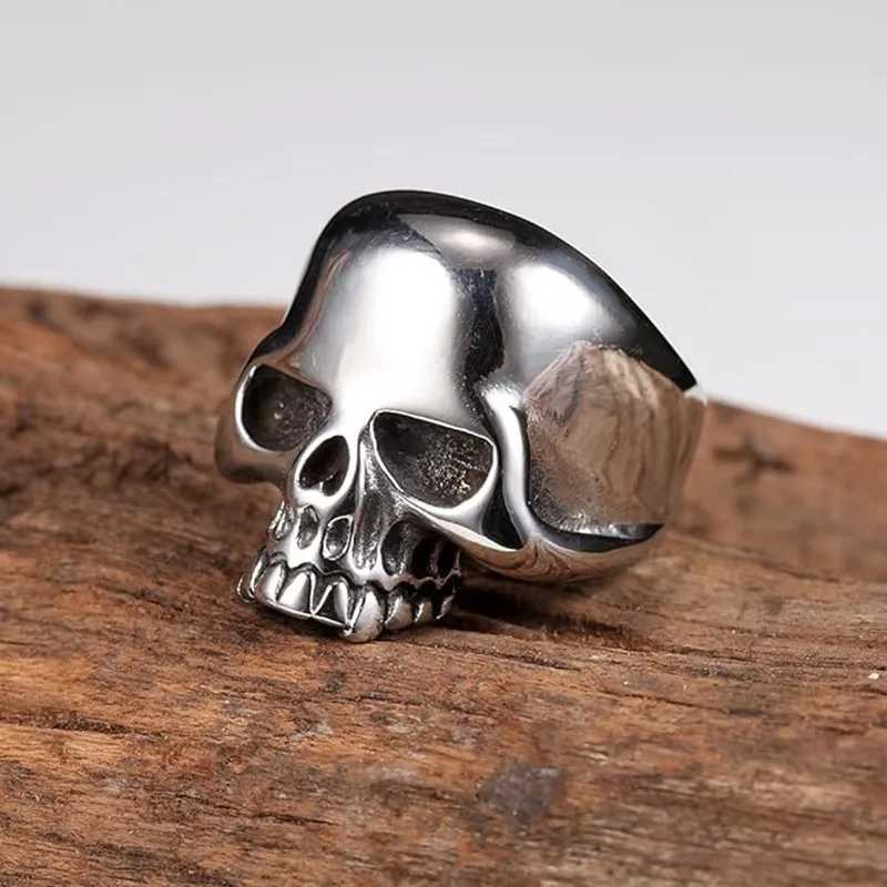 Stainless steel mens cool skull solid ring punk new alloy metalXJ250412