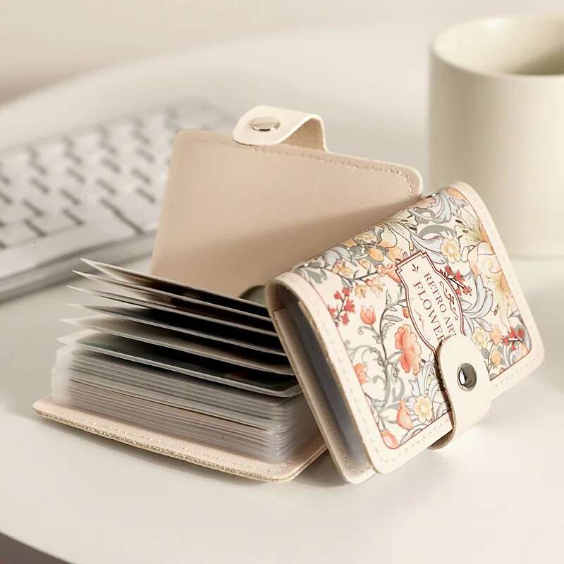 New 20 Pockets Wallets PU Leather Large Capacity Money Bag Lightweight Waterproof Business Card Case Women ddmythur