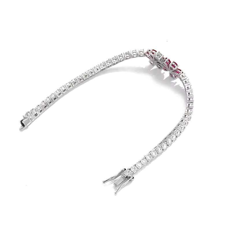 Toderi Jewelry Factory Luxury Jewelry S925 Sterling Silver Bracelet With 4mm Cubic Moissaniteia Moissanite 14K Gold Plated Tennis Bracelet