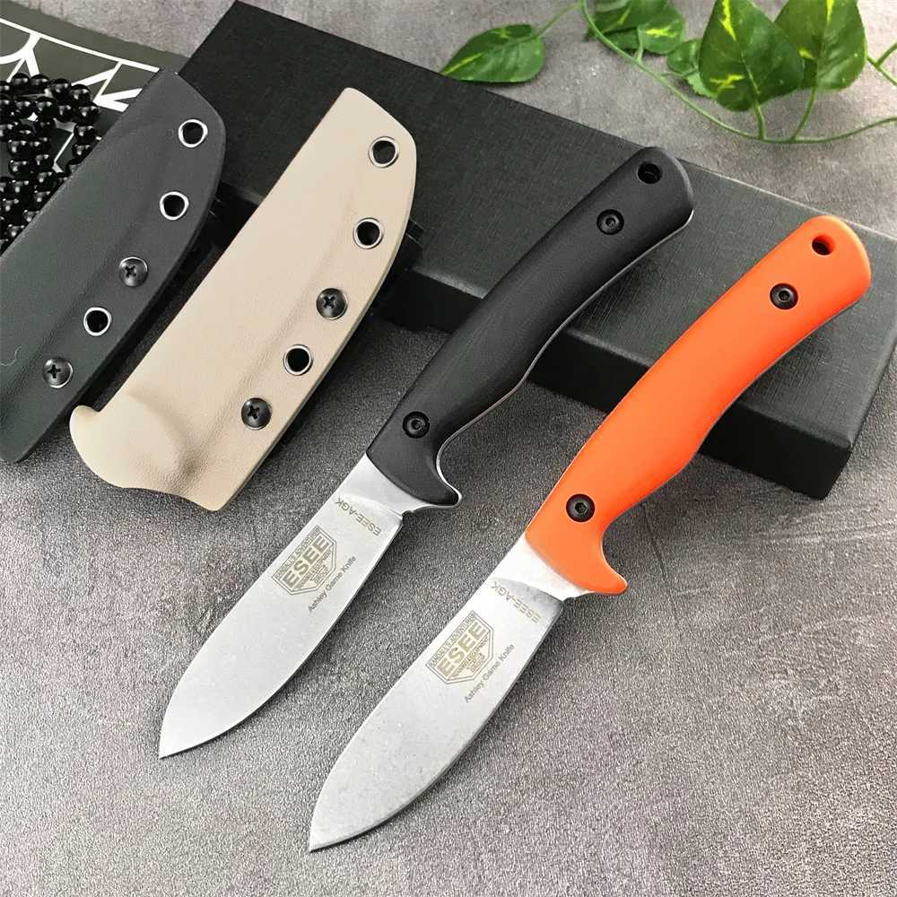 Tactical ESEE-AGK Fixed Blade Hunting Knife Stone Wash Blade G10 Hand Kydex Sheath Multi Tool Outdoor Survival Cam Tool W250412
