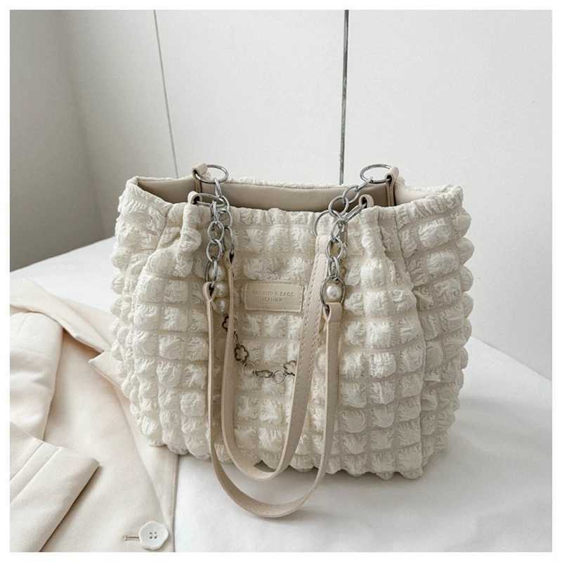 Womens shoulder bag bedding Fi pleated bubble cloud shoulder bag large capacity handbag designer handbagXJ250412