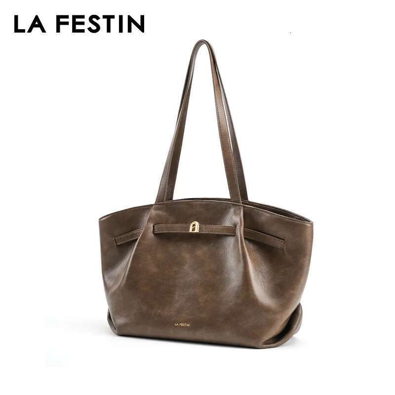 LA FESTIN Original Shoulder 2025 New Women's Bag Large Capacity Handbag Designer Ladies Leather Bag